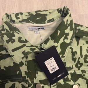 Fashion Nova Olive Camouflage Jacket